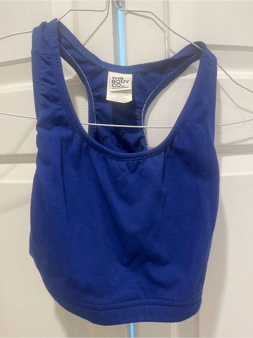 The Body Shop Royal Blue Racerback Crop Top